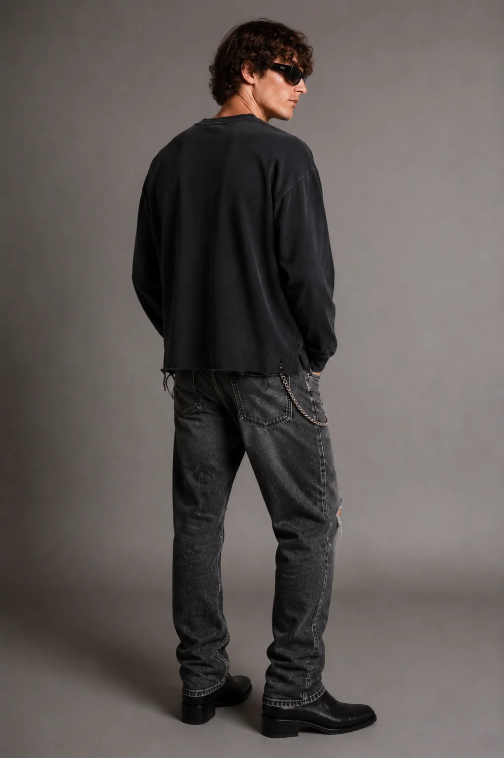 Custodes Caeli Raw-Hem Sweatshirt - immagine 4