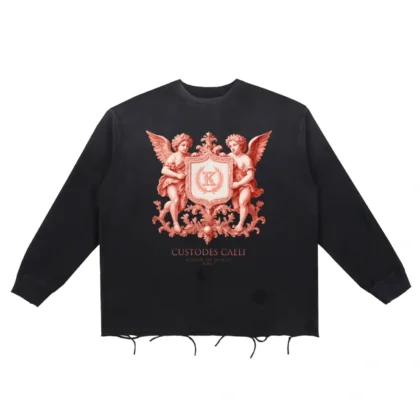 Custodes Caeli Raw-Hem Sweatshirt