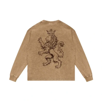 Lion Crest Acid Wash Long Sleeve